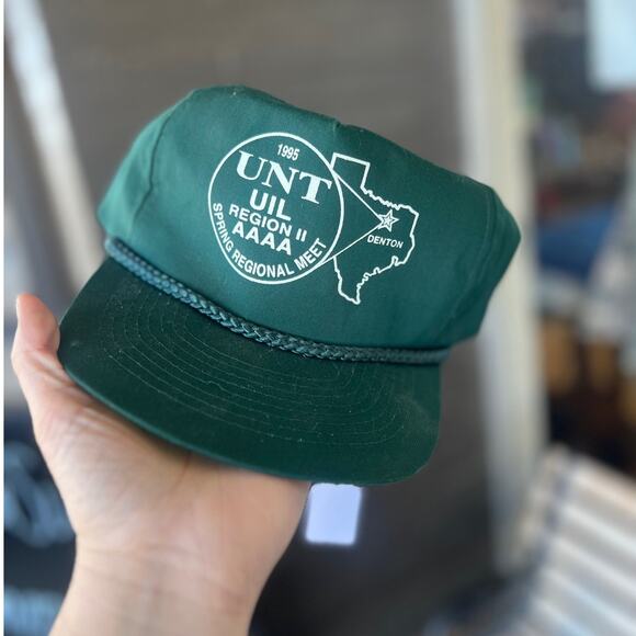 vintage 1995 UNT UIL Region II 4A Spring Regional Meet trucker hat - Picture 1 of 3